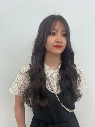 ロング 韓国風レイヤーカット 松葉翔のヘアスタイル