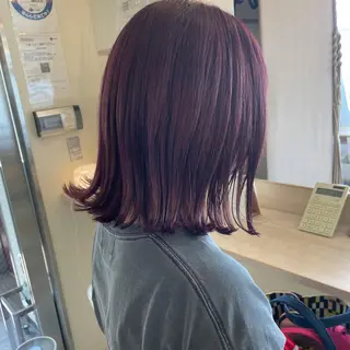 ミディアム ボブウルフ／ボブ Satsuki【名駅のヘアスタイル