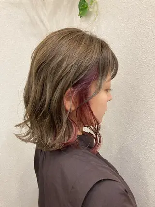 ミディアム カラー Asian Hair &Eyebrowのヘアスタイル
