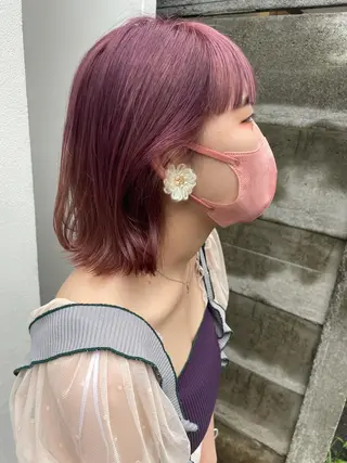 ミディアム カラー ヘアアレンジ satsuki 暖色・ブラウンカラーのヘアスタイル