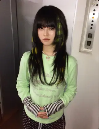 ロング なんば🍓 似合わせカラー🐬のヘアスタイル