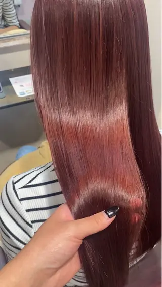 ロング カラー あいさ🤍ムラ無しカ ラー🤍のヘアスタイル