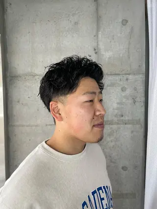 パーマ メンズ フリーランスシェアサロンルレイル所属・心斎橋/メンズ /ルレイル/地形真希のヘアスタイル