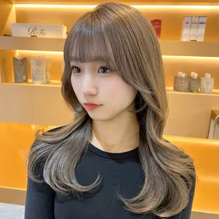 ロング カラー ヘアアレンジ ✨カチモリ✨レイヤー 韓国ヘア🇰🇷ゆいのヘアスタイル