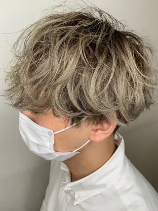 ショート カラー メンズ 【ロングウルフカット 姫カット】伊藤裕哉のヘアスタイル