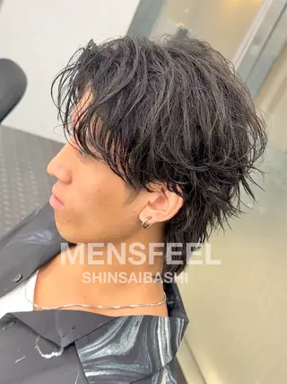 ミディアム MENS FEEL所属・メンズパーマが上手い 💇RYO❤️‍🔥のヘアスタイル