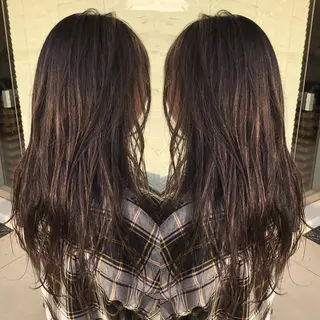 セミロング カラー 大久保 隆蔵のヘアスタイル