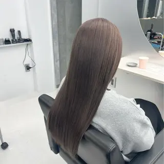ロング カラー 👑垢抜け韓国ヘア ハッシュカット唯澄のヘアスタイル