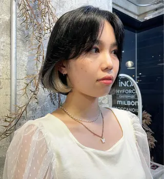 ショート カラー ヘアアレンジ 🫧🇰🇷韓国ヘア レイヤー🐺Yutaのヘアスタイル