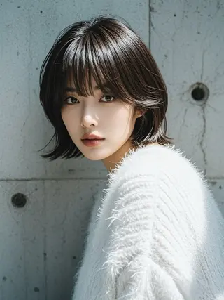 ミディアム ウルフカット 811 大阪梅田 ウルフのヘアスタイル