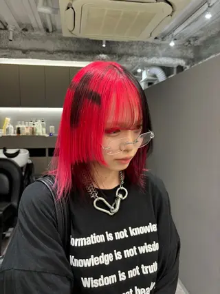 ミディアム カラー 名古屋／デザイン／ ブリーチ/松井亮磨のヘアスタイル