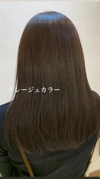 セミロング カラー 似合わせカラー/艶 髪質改善/ヨシザキのヘアスタイル