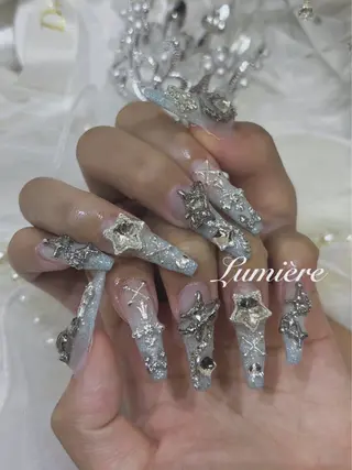 ネイル Lumière/ 超ロング/ワンホンのネイルデザイン