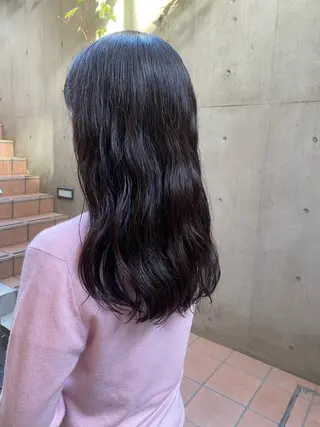 セミロング 大人可愛い♡コテ巻き パーマ🌼杉田 萌恵のヘアスタイル