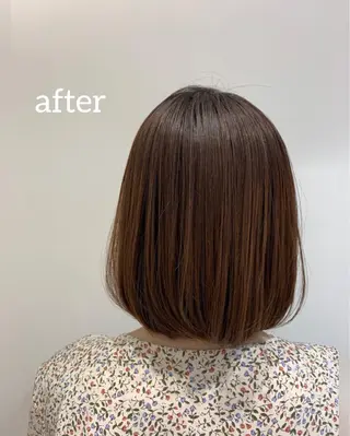 ミディアム 縮毛矯正、髪質改善／ 松田 龍之介のヘアスタイル