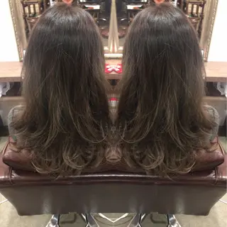 セミロング カラー レイヤーカット匠 イソザキノリユキのヘアスタイル