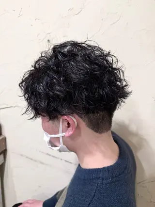 ショート パーマ メンズ メンズ特化/パーマ指 名No.1/百瀬太郎のヘアスタイル