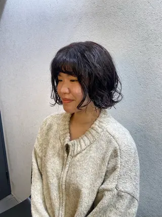 ショート 🌀ボブ／ミディアム パーマ🌀ayaのヘアスタイル