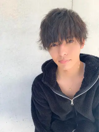 ショート カラー パーマ ヘアアレンジ メンズ キッズ 🟦ニュアンス/メン ズパーマ横浜🟦のヘアスタイル