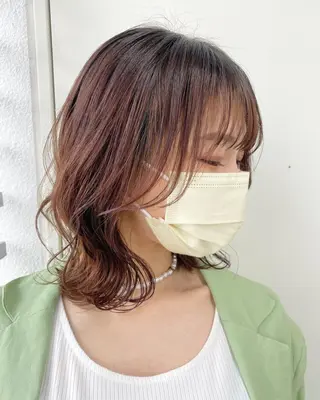 ミディアム カラー 韓国レイヤーカット/ 顔周りカットtamaのヘアスタイル