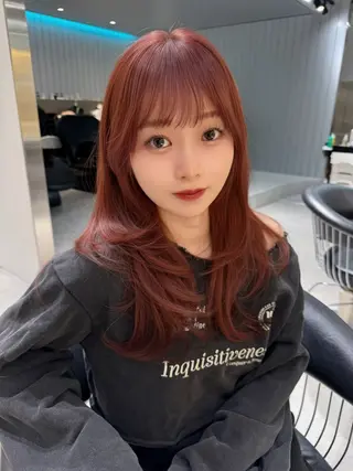 ロング カラー ブリなしWカラー✨️ 髪質改善【タケル】のヘアスタイル