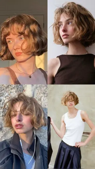 ショート パーマ ショートヘア 浅倉一馬のヘアスタイル