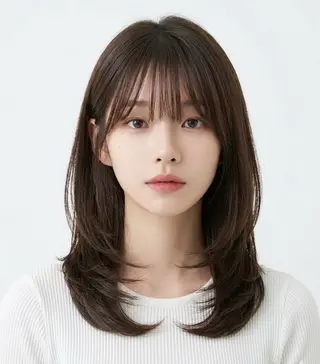 ミディアム COA銀座所属・ミディアムレイヤー 募集中/村上廉のヘアスタイル