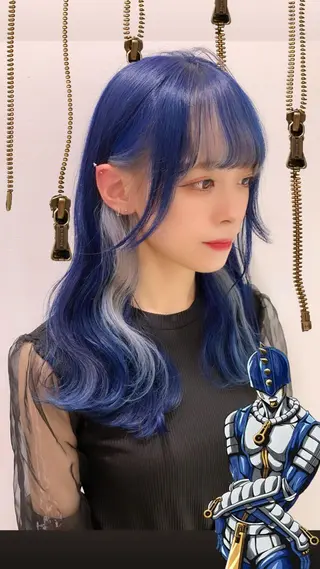 ロング カラー ハイトーン/ウルフ /小澤凌祐🦕のヘアスタイル