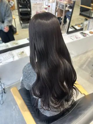 ロング カラー ながい りなのヘアスタイル