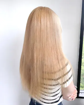 ロング カラー 暖色カラー🍒 ケアブリーチ/akiのヘアスタイル