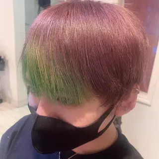 カラー メンズ 髪質改善&ストレート ‪✂︎‬鈴木青樹のヘアスタイル