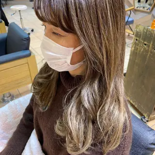 セミロング カラー AMANE🌼 ハヤシサオリのヘアスタイル