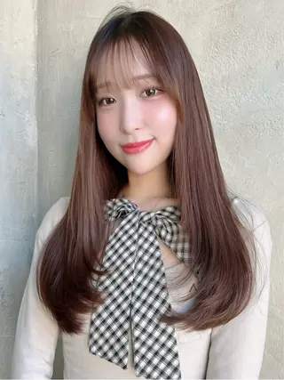 ロング カラー パーマ 新宿✨顔周りカット 韓国ヘア/坂本亜裟海のヘアスタイル