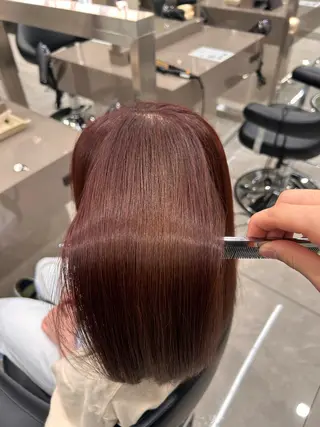 セミロング カラー HARUKI MINATO Japan 大宮店所属・縮毛矯正/ 髪質改善/石橋 魅仁のヘアスタイル