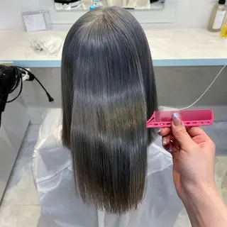 カラー 💙ハイトーン韓国風 色白ヘア💙manaのヘアスタイル
