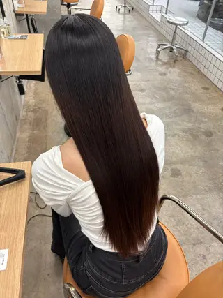 ロング カラー ダメージレスカラー 縮毛MISAKI🦋のヘアスタイル