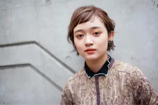 ショート カラー パーマ 似合わせカット 田島智美のヘアスタイル