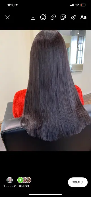 ミディアム カラー 髪質改善サロン 心斎橋ARCHEのヘアスタイル