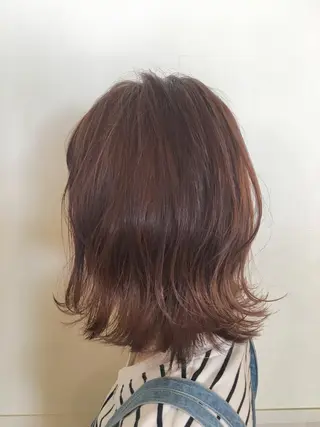 ミディアム カラー パーマ さかい なつみのヘアスタイル