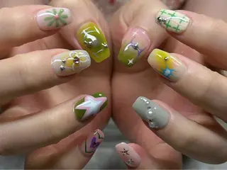 ネイル 【Zina京都駅前】 きぬがわ らむのネイルデザイン