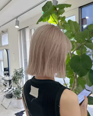 ミディアム カラー グレージュ/ベージュ /経堂/sana🌱のヘアスタイル