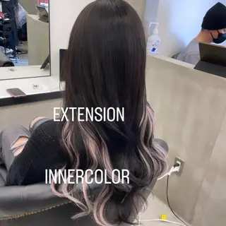 ロング カラー エクステ🩵ブリーチ 韓国ヘア🩵KAEのヘアスタイル