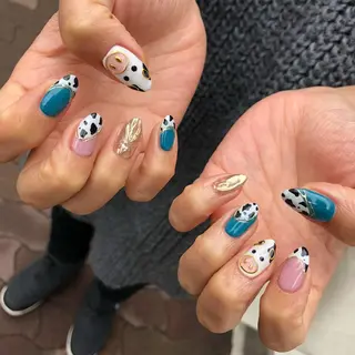 ロング カラー ヘアアレンジ キッズ ネイル マツエク・マツパ 福田 加奈のネイルデザイン