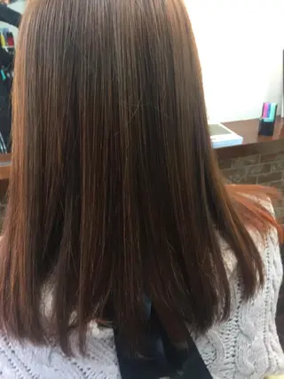セミロング カラー 桧山 真のヘアスタイル