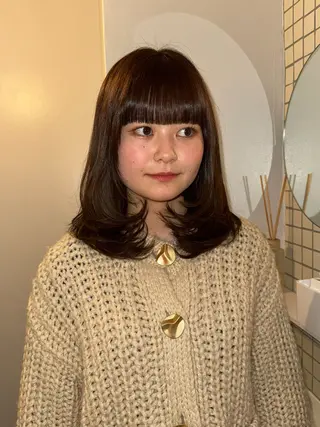 セミロング 海外風/暖色🧡 /Unaのヘアスタイル