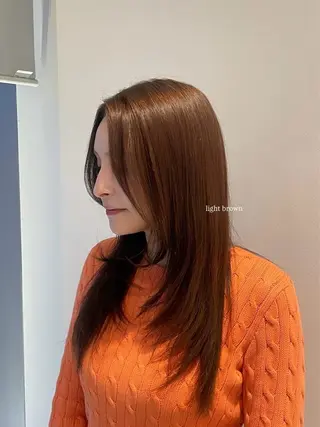 ロング カラー 磯引 美菜のヘアスタイル