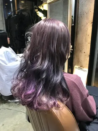 ロング カラー パーマ ヘアアレンジ メンズ キッズ ネイル マツエク・マツパ サロンドミルク 原宿のヘアスタイル