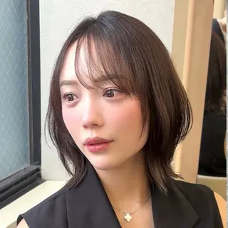 ミディアム カラー ボブ×透明感カラー ウメダナオヤのヘアスタイル