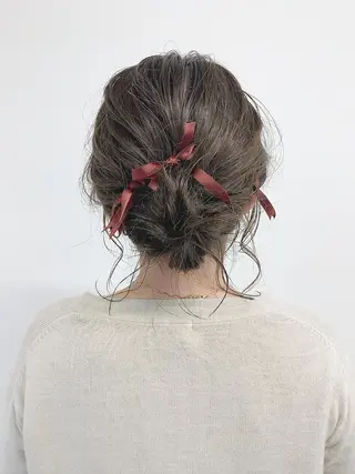 ショート ヘアアレンジ 色白に見える暗髪 梅田・増田のヘアスタイル