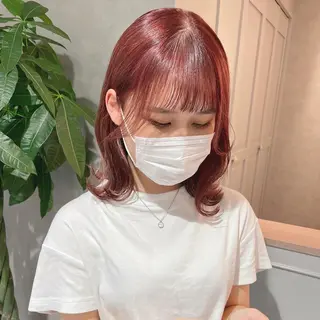 ミディアム カラー ヘアアレンジ 韓国ヘア🖤 YURINAのヘアスタイル